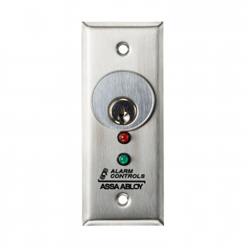 MCK-3 Mortise Cylinder Keyswitch, Narrow, Green & Red LED